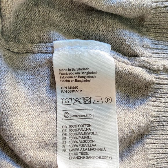 Men's Solid Gray H&M Knit Sweater - Picture 6 of 6